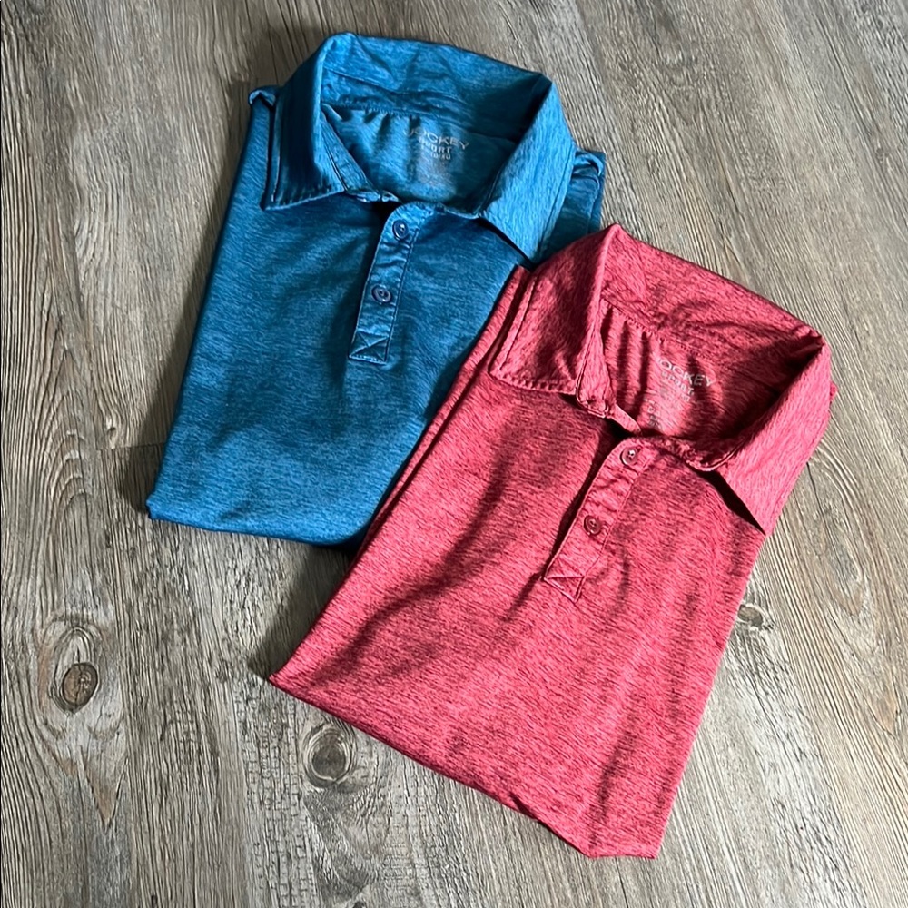 Jockey bundle of 2 Sport Red and blue polo shirt XL